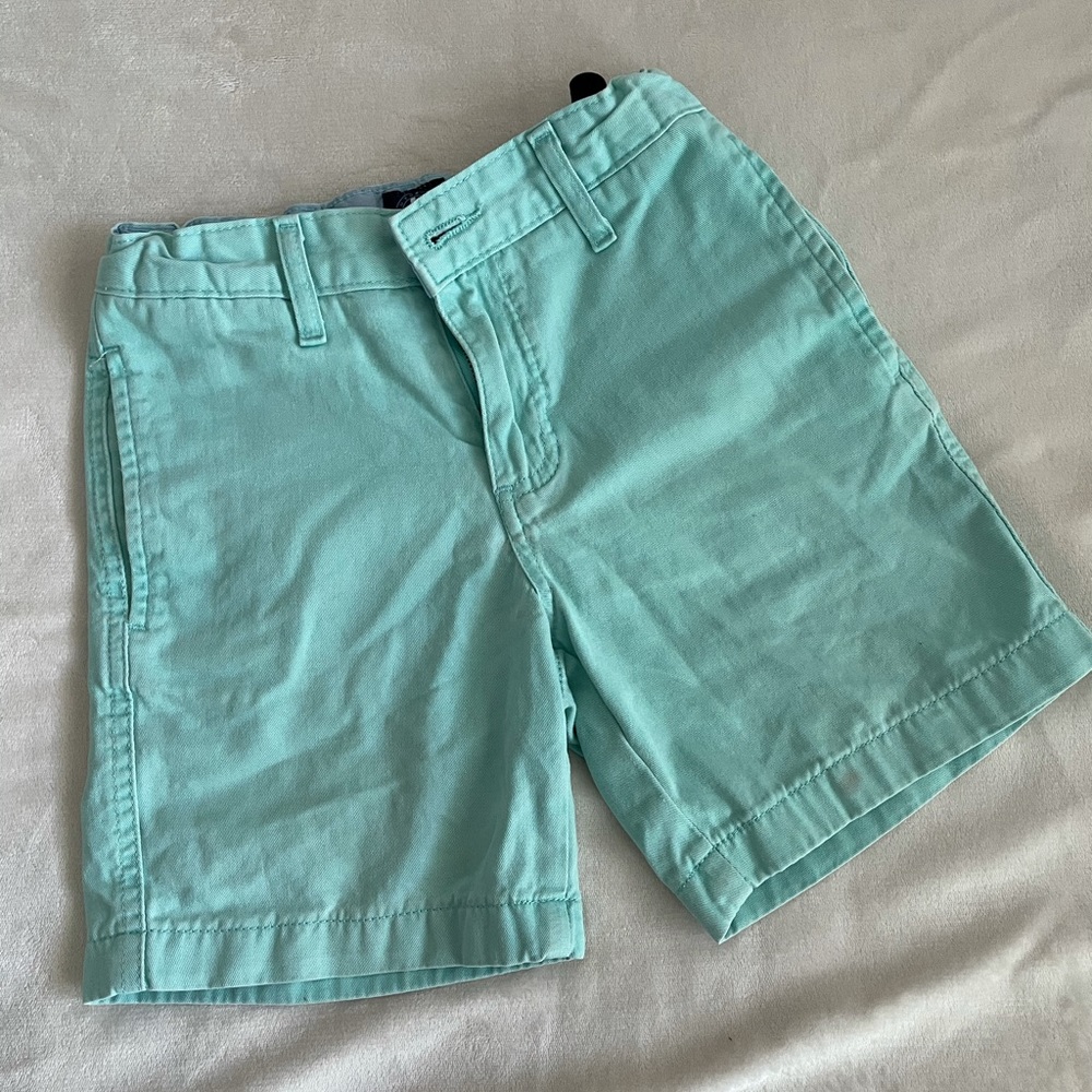 Boys J Khaki aqua shorts size 8